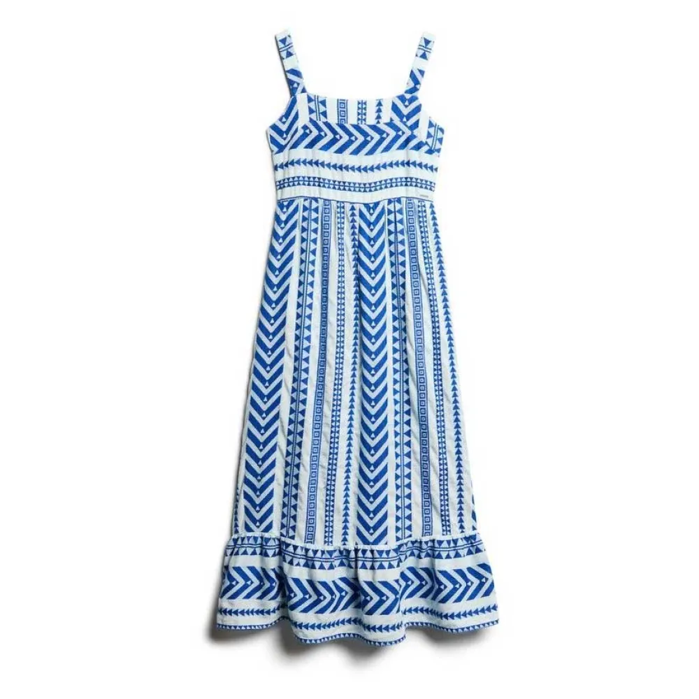 

Платье Superdry Statement Tiered long, синий