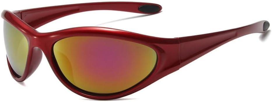 

Ретро-солнцезащитные очки «кошачий глаз» для активного отдыха, женские, с градиентным зеркальным покрытием, солнцезащитные очки UV400, мужские, в стиле панк RUOVEXIE, Red Red Mirror