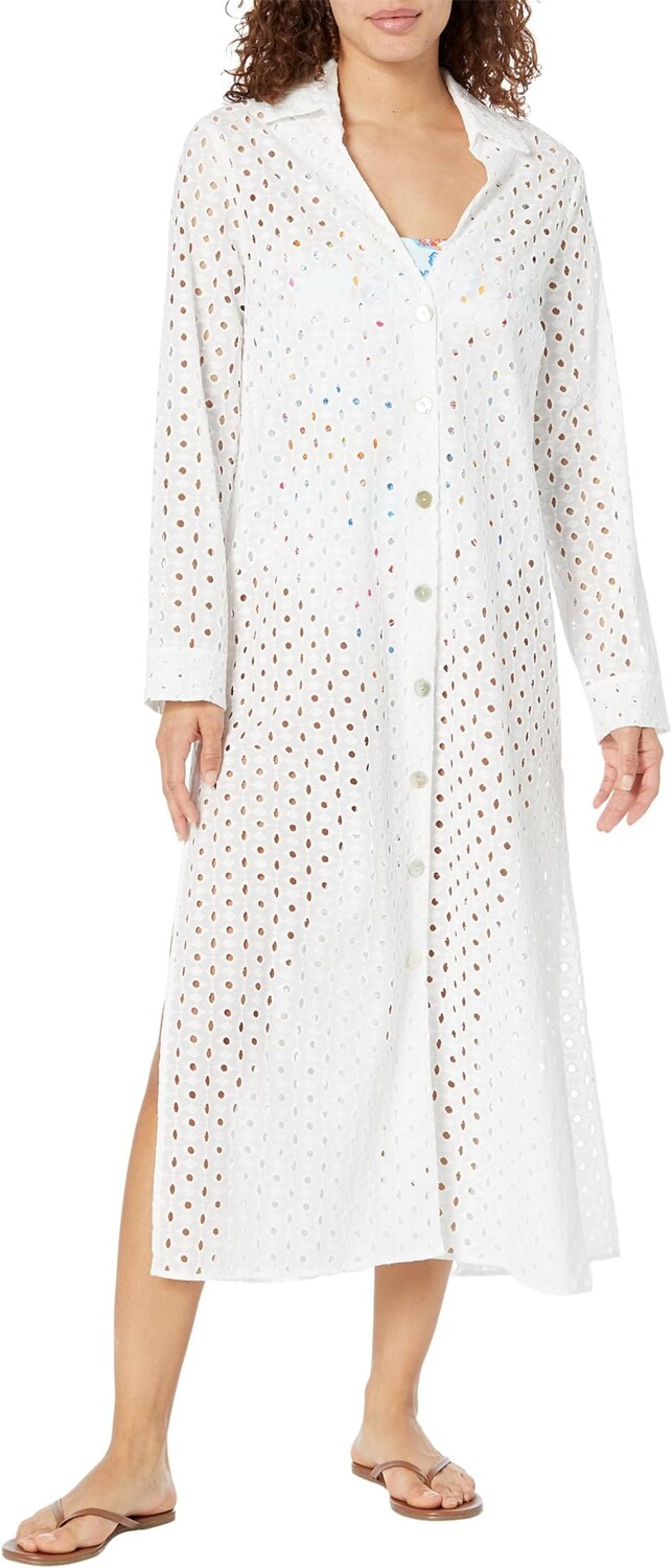 

Платье миди на пуговицах Dayton Show Me Your Mumu, цвет White Eyelet