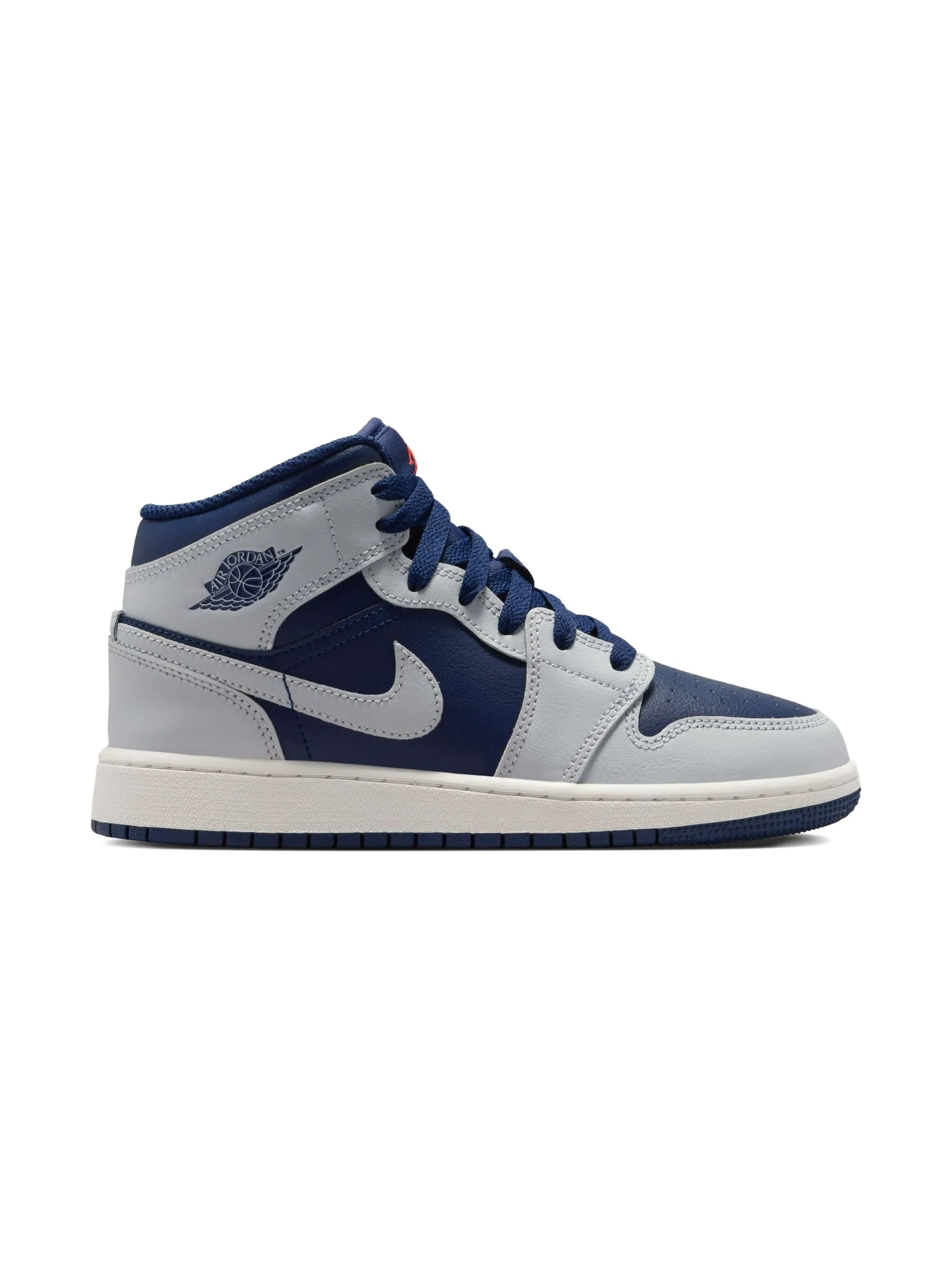 Кроссовки Jordan 1 Mid GS Jordan Kids, серый — фото 2