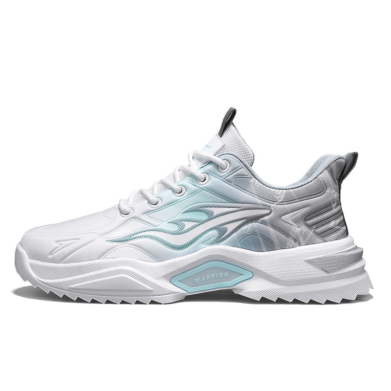 

WARRIOR Мужские беговые кроссовки устойчивые к истиранию легкие и дышащие бело-зеленые, цвет White Green