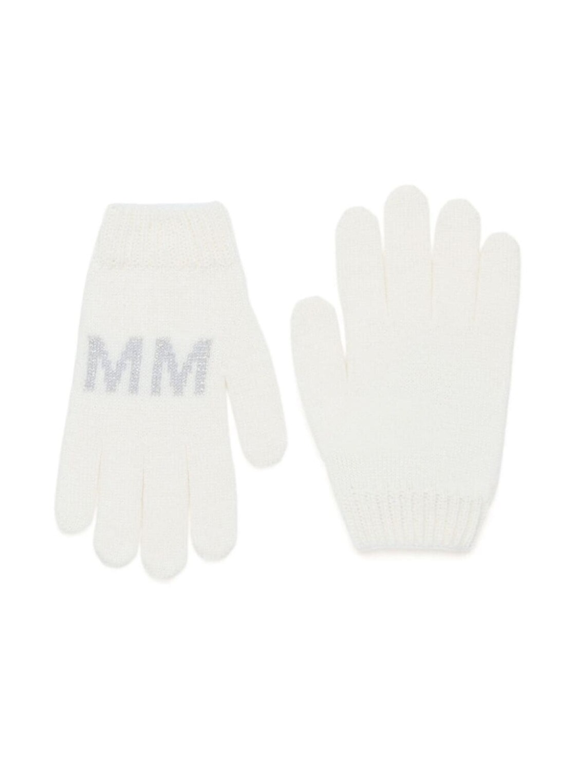 

MM6 Maison Margiela Kids трикотажные перчатки с логотипом, белый