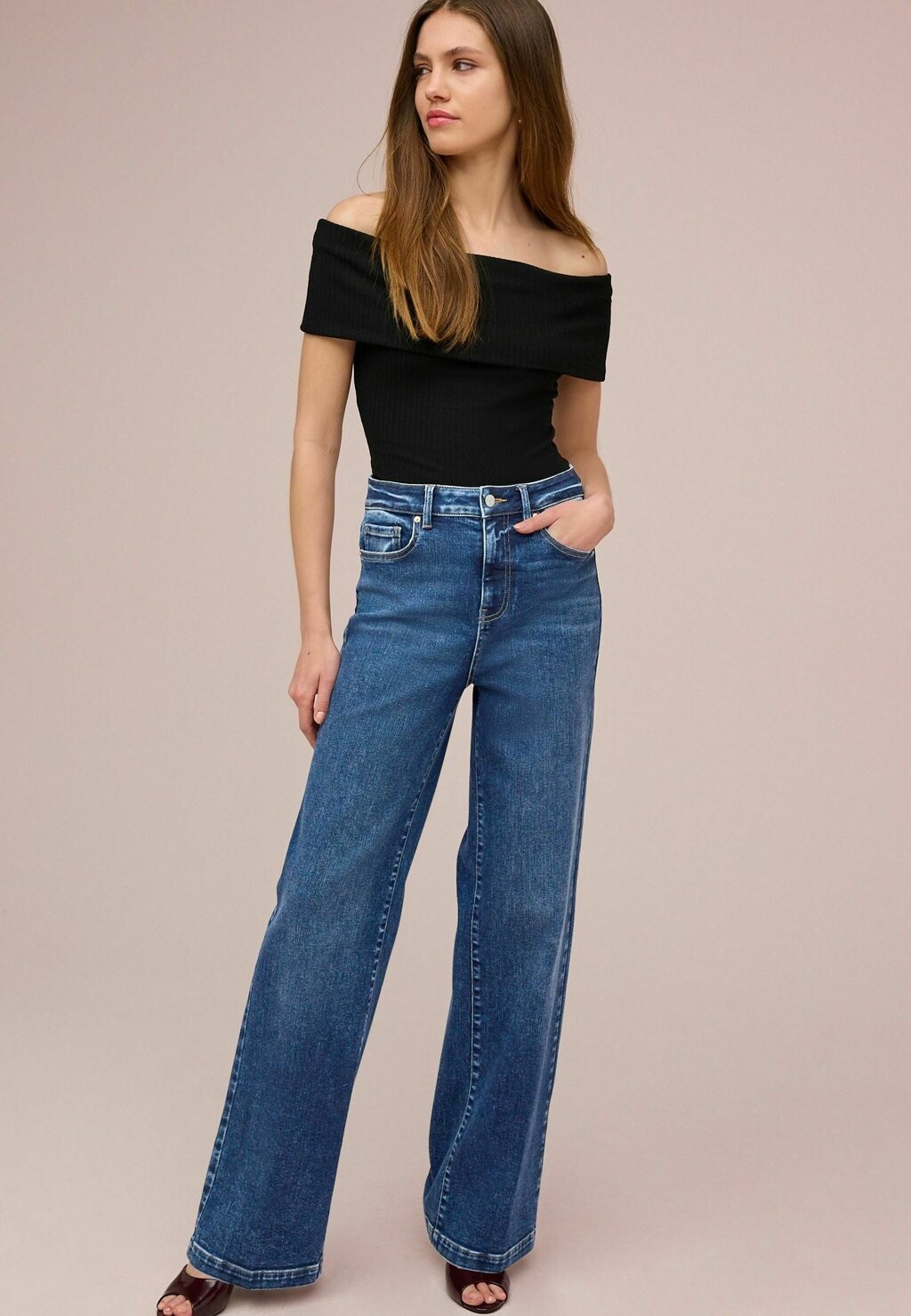 

Расклешенные джинсы WIDE LEG Next, синий