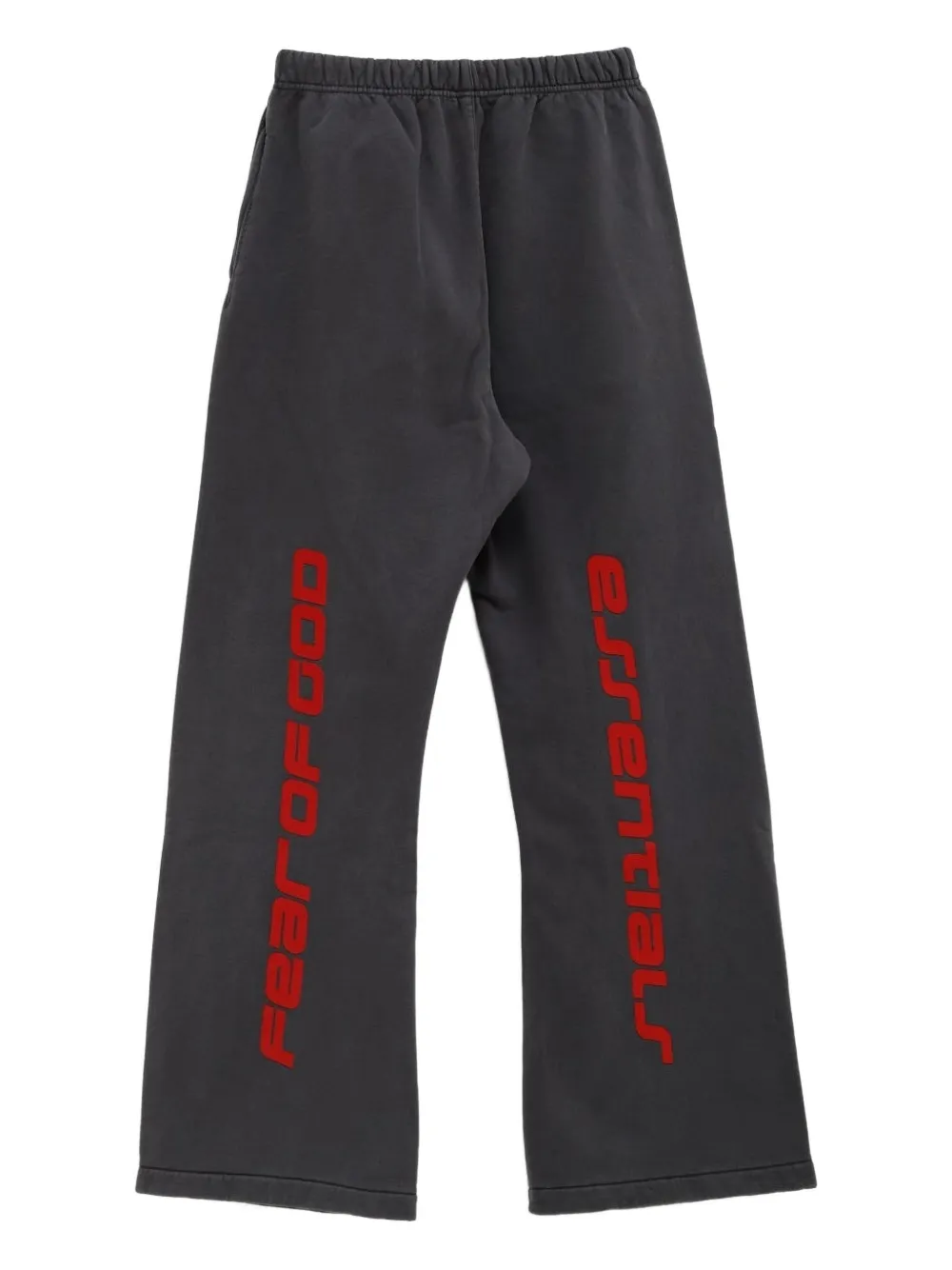 Трикотажные расклешённые брюки на завязке Fear Of God Essentials, серый — фото 2