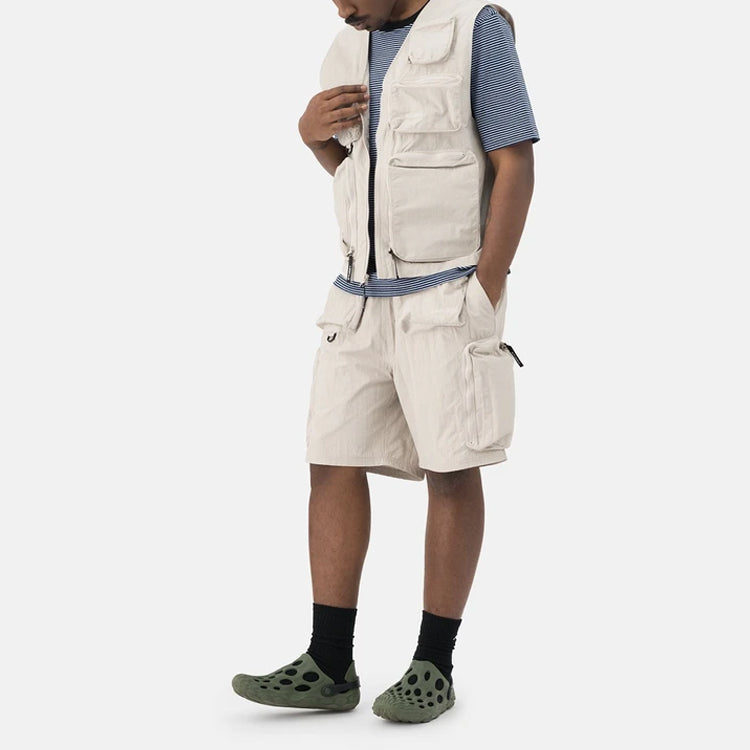 Нейлоновый жилет Stussy Approach Vest, цвет «слоновая кость» — фото 3