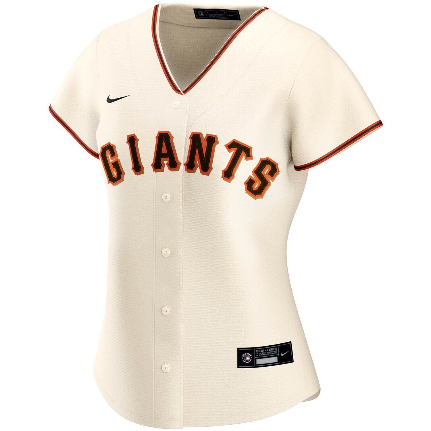 Женская футболка кремового цвета Nike San Francisco Giants Home Replica Team Джерси Nike — фото 2