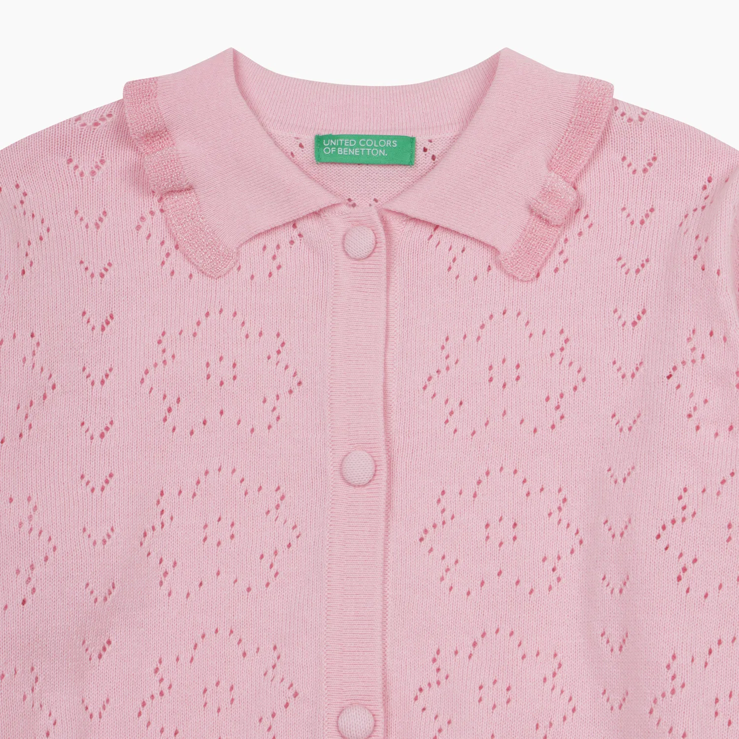 Детский кардиган Bebe Pink Flower, розовый, от Benetton Kids — фото 3