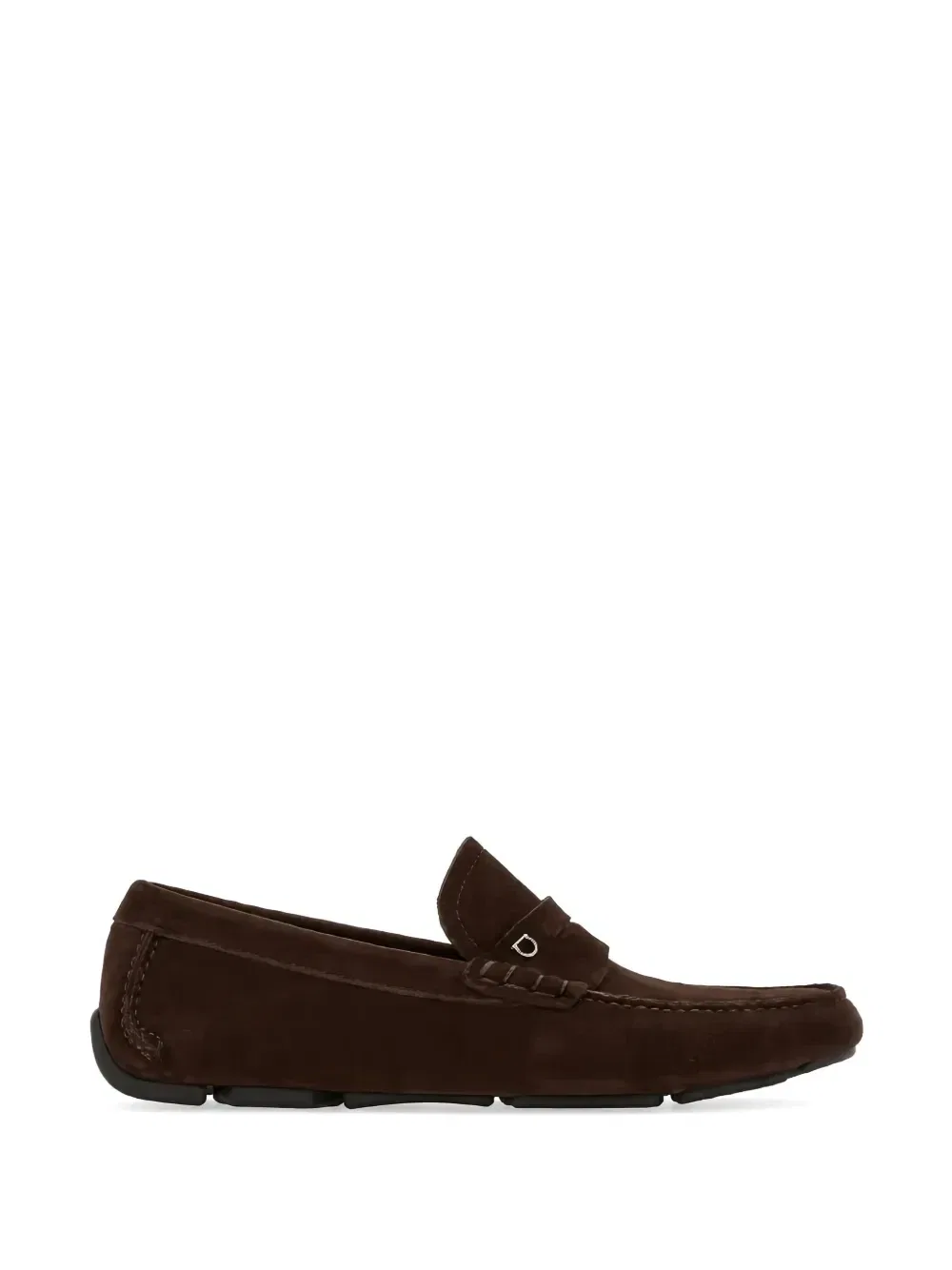 Замшевые лоферы Gancini Ferragamo, коричневый