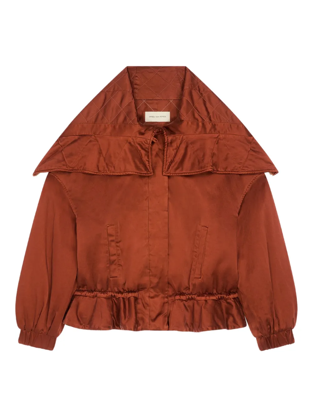

Стеганая куртка с оборками DRIES VAN NOTEN, коричневый
