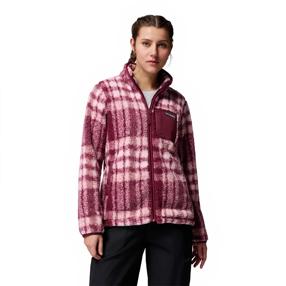 

Флис Columbia West Bend Print II full zip, розовый