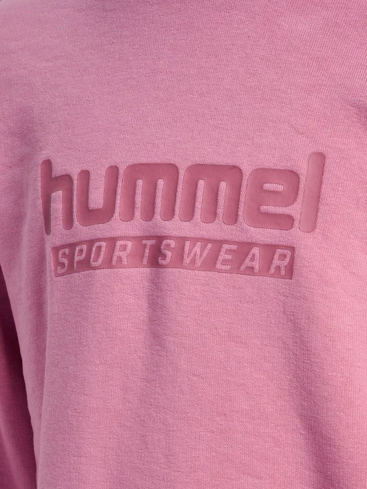Свитшот детский хлопковый Hummel, розовый — фото 3