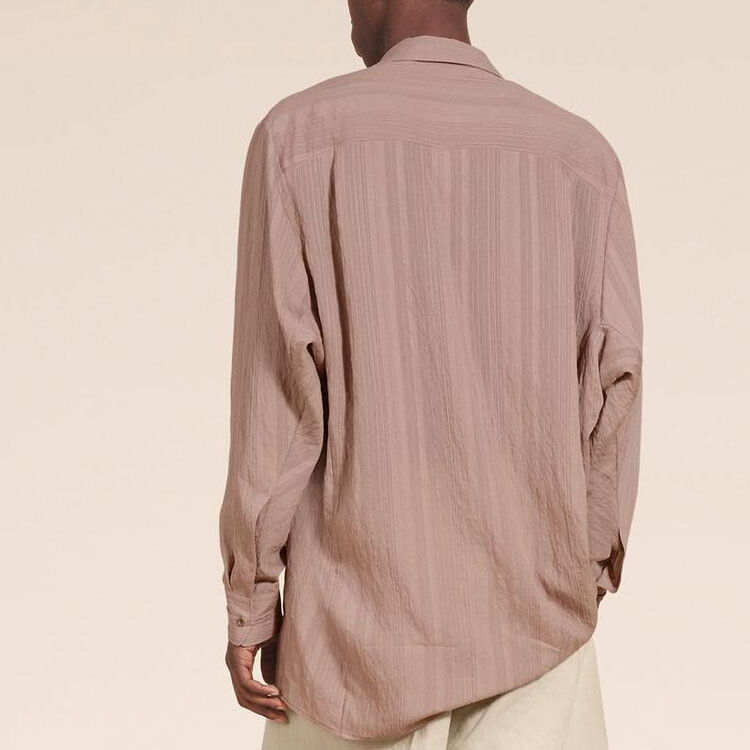 Рубашка мужская фиолетовая Zara, фиолетовый — фото 4
