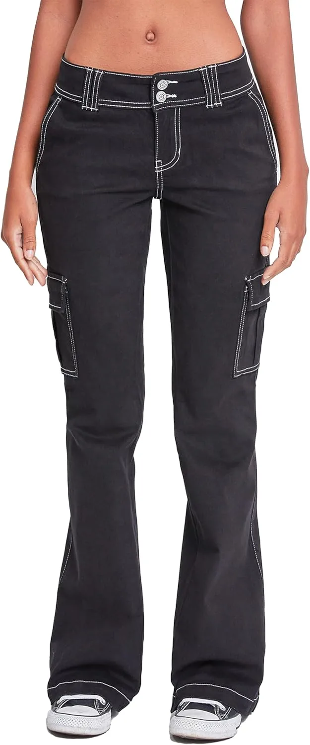 

YMI Women's YMI Jeans: низкая посадка, клёш, карго