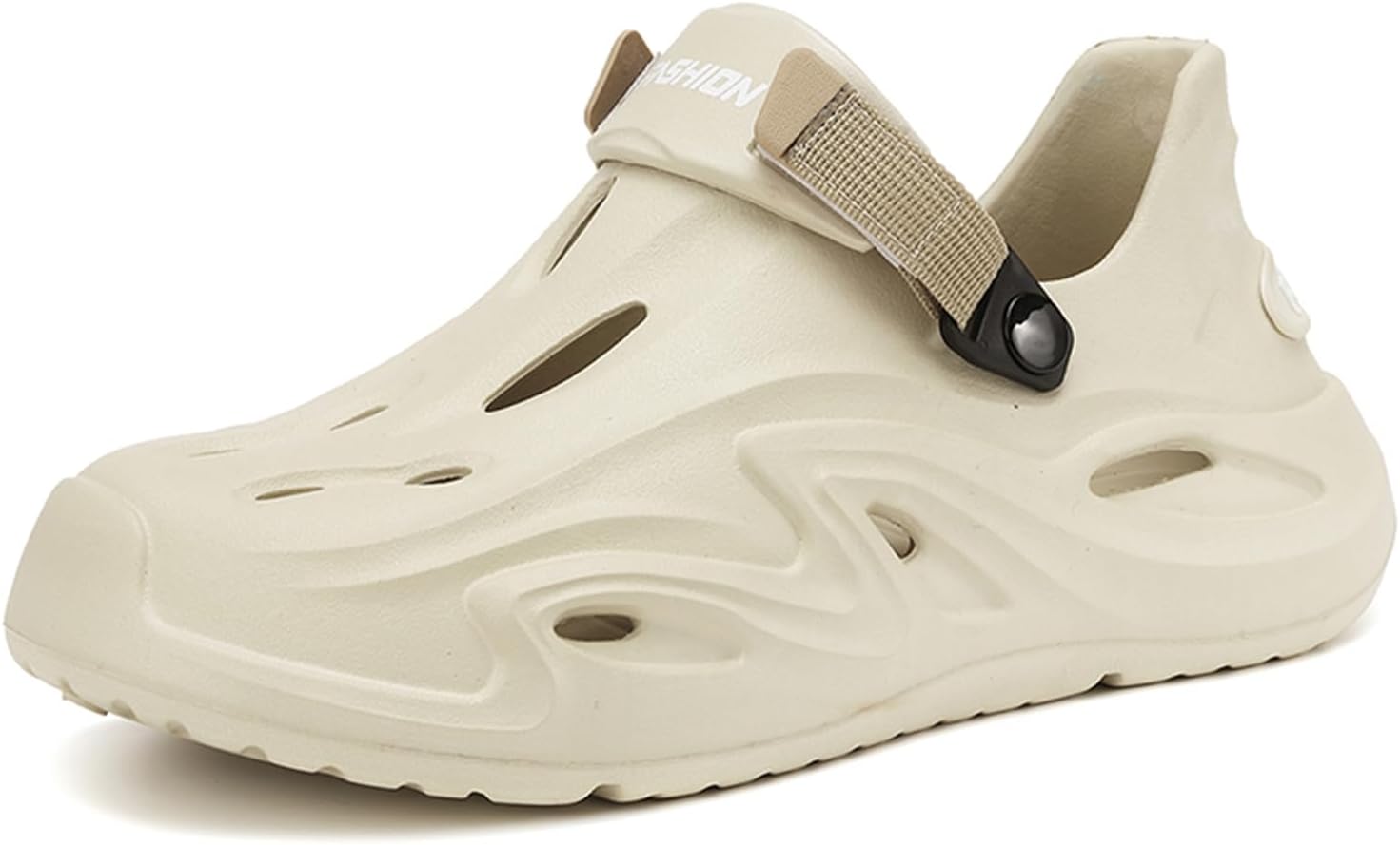 

Мужские сабо с легкой посадкой, выполненные из мягкого материала EVA, с плоским каблуком, округлым носком, дышащие, повседневные туфли для пляжа, плавания в бассейне, летних прогулок и водного спорта, быстро сохнут Psieicwm, бежевый