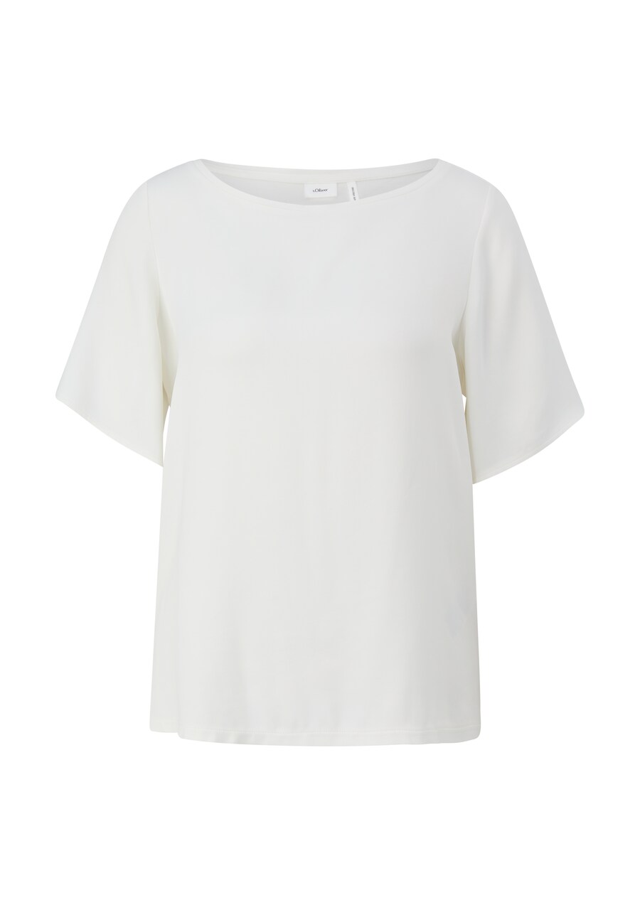 

Блузка с коротким рукавом s.Oliver BLACK LABEL Blouse, кремовый
