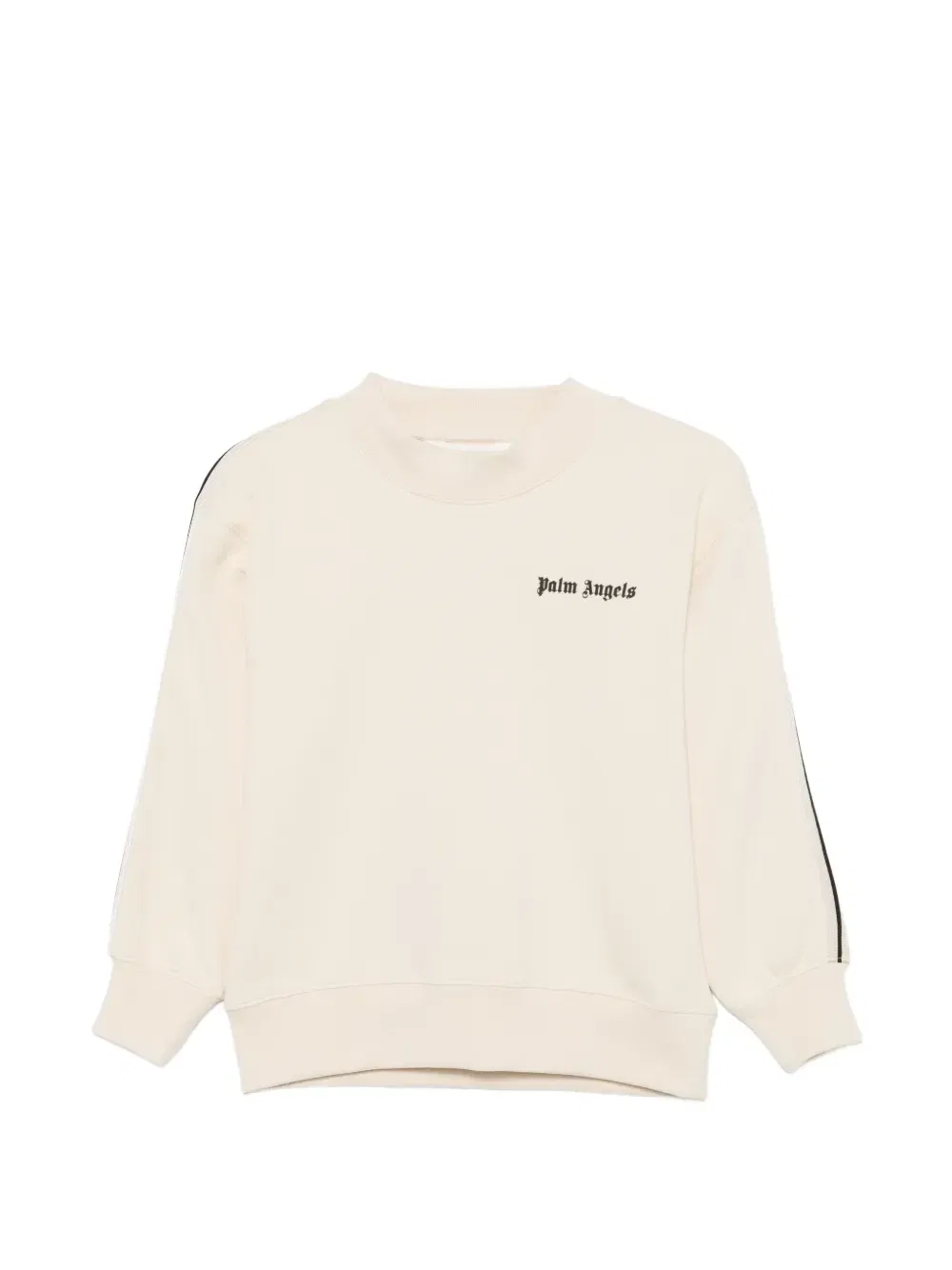 Свитшот с логотипом и полосатыми деталями Palm Angels Kids, бежевый