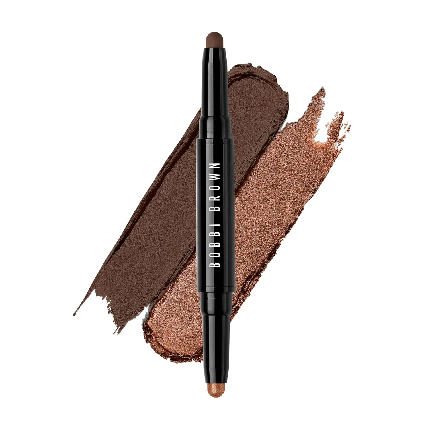 Кремовые тени-карандаш Bobbi Brown с двумя концами, обеспечивающие стойкость до 24 часов, 0,06 унции, 06 Milk Chocolate/Midnight Brown (Milk Chocolate: A shimmering warm chocolate brown, shimmer; Midinight Brown: A rich cool brown, matte)