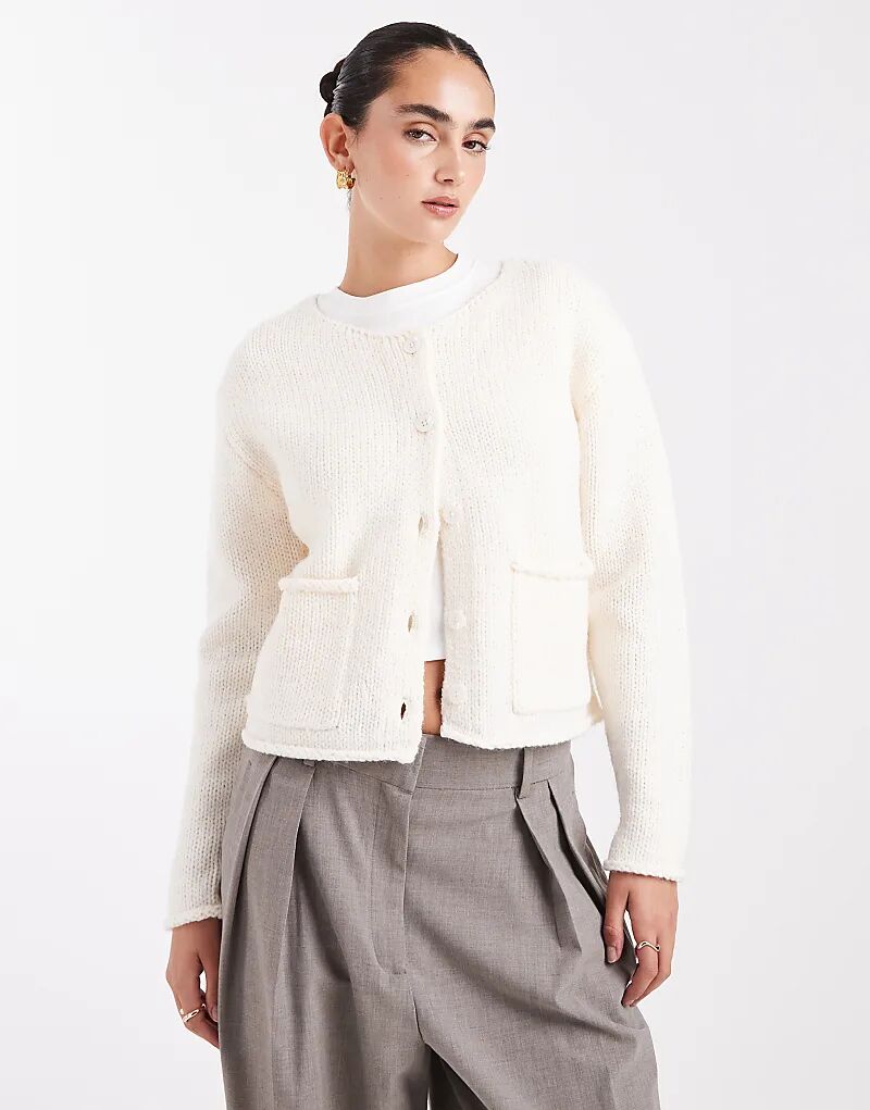 

Кардиган Miss Selfridge с карманами кремового цвета