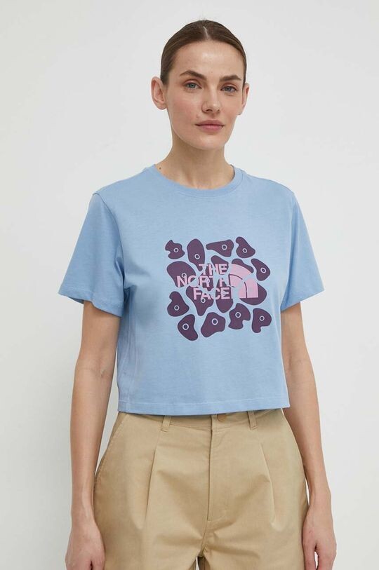 

Хлопковая футболка The North Face, синий