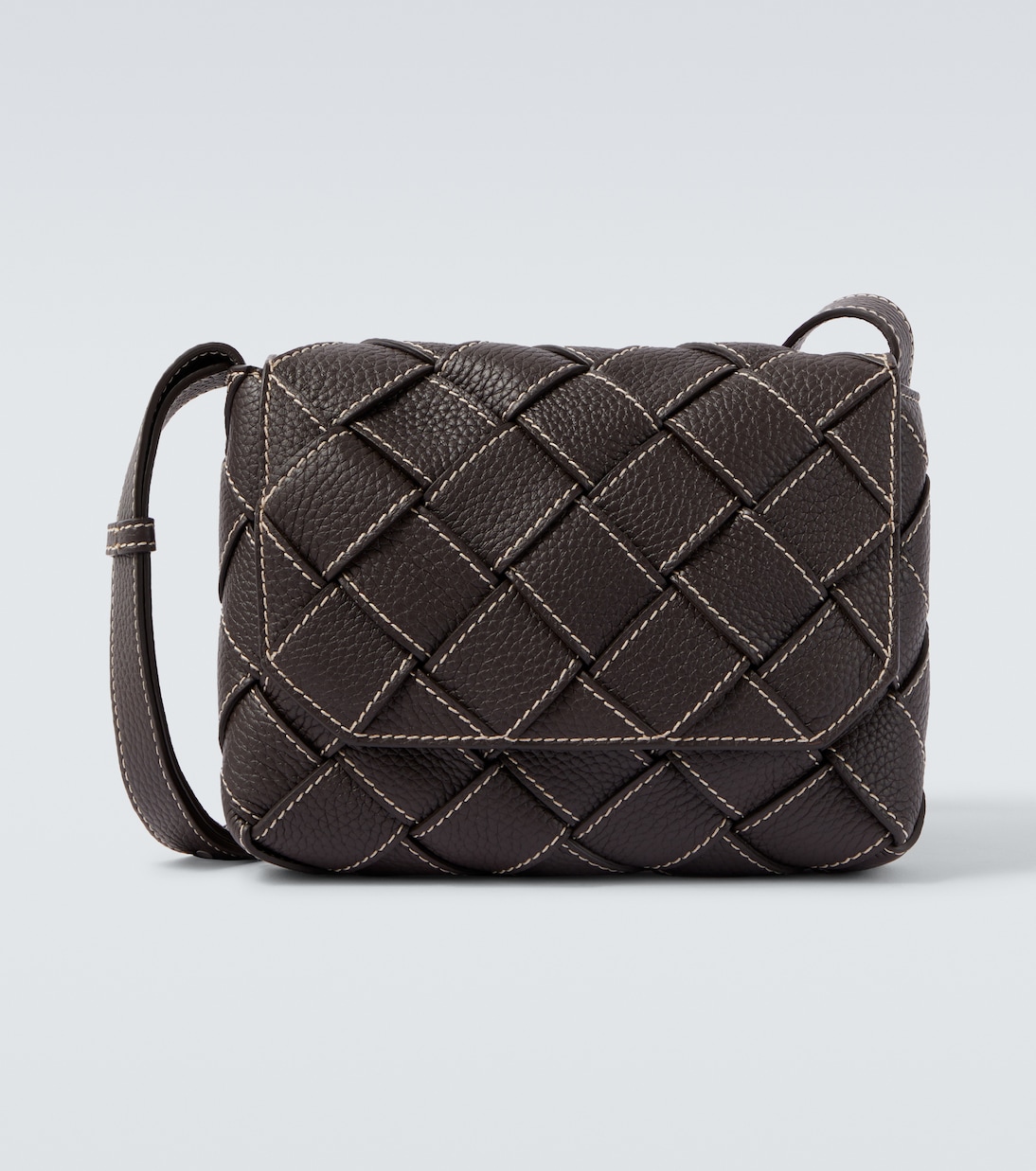 

Кожаная сумка через плечо Diago Intreccio Bottega Veneta, Fondant-Natural-Sil