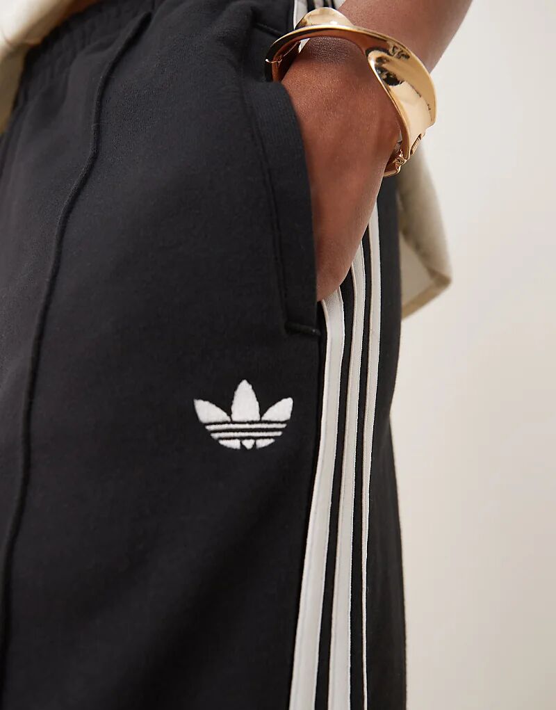 Широкие брюки-джоггеры adidas Originals с тремя полосками черного цвета — фото 2