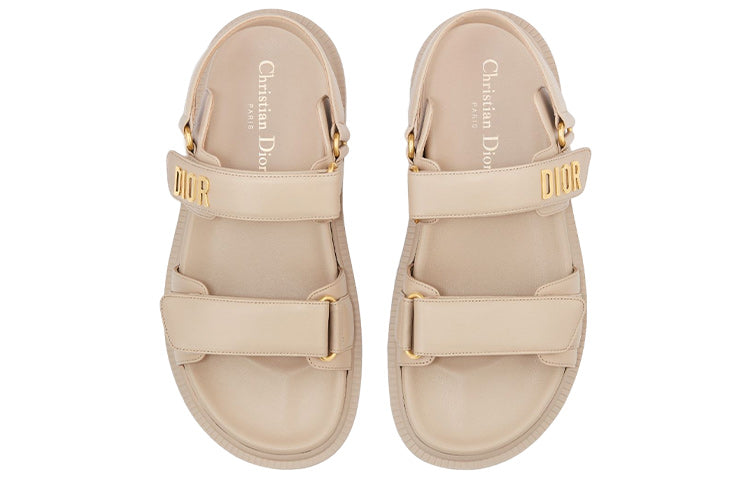 Сандалии (WMNS) DIORact Sandal Powder Beige Lambskin KCQ547LAB_S51U — фото 4