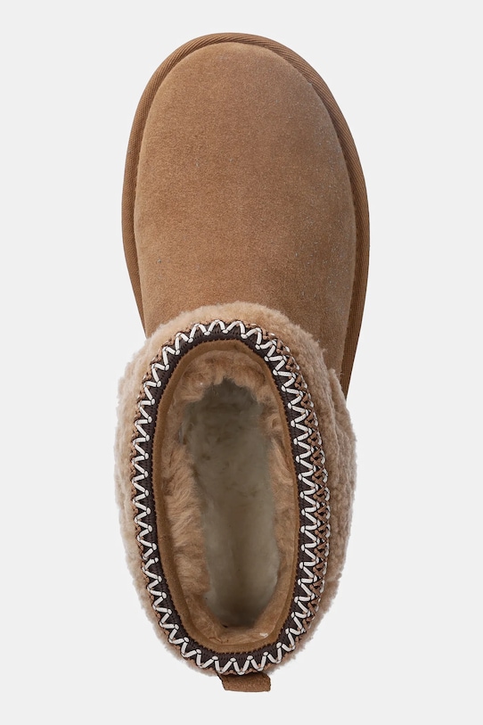 Угги утепленные UGG Classic Ultra Mini Maxi Curly, коричневый — фото 4