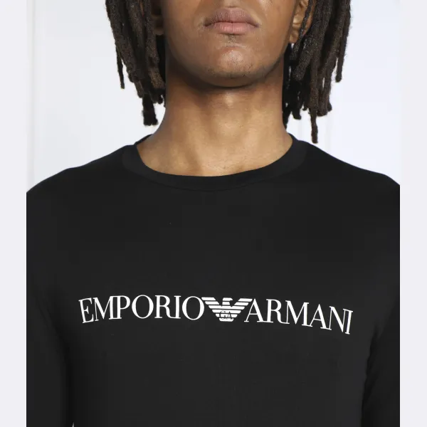 Облегающий крой с длинным рукавом Emporio Armani, черный — фото 4
