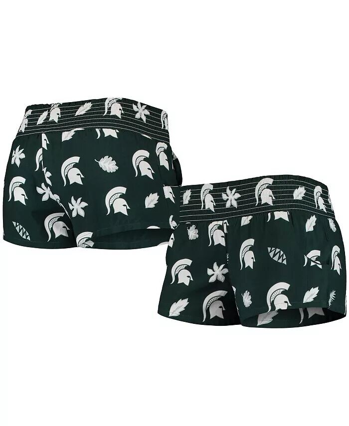 

Женские зеленые пляжные шорты Michigan State Spartans Wes & Willy, зеленый