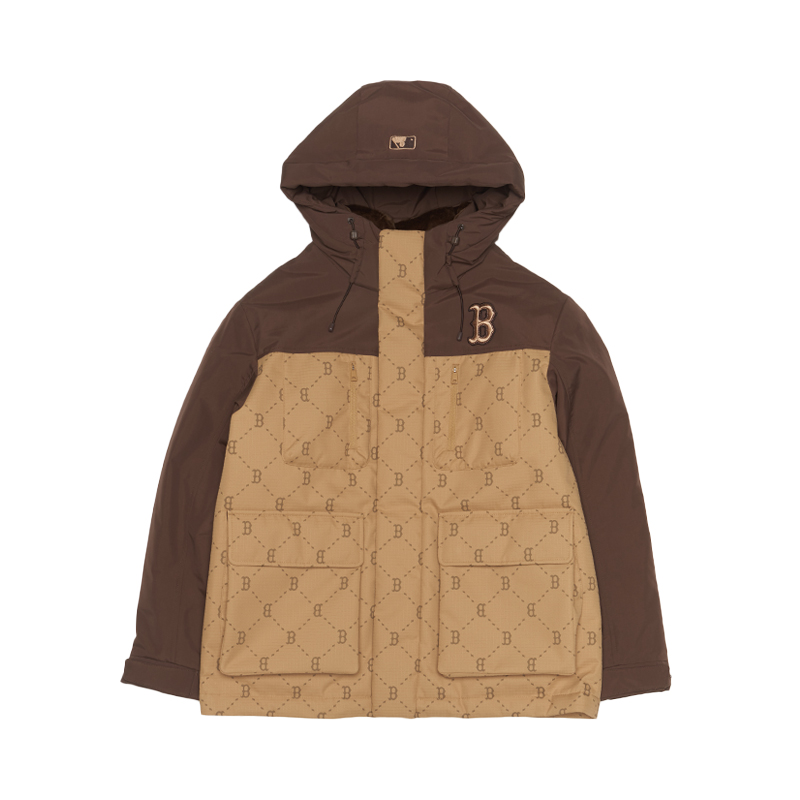 

MLB Пуховик Monogram Collection Boston Red Sox 25FW унисекс, Standard Beige Yellow
