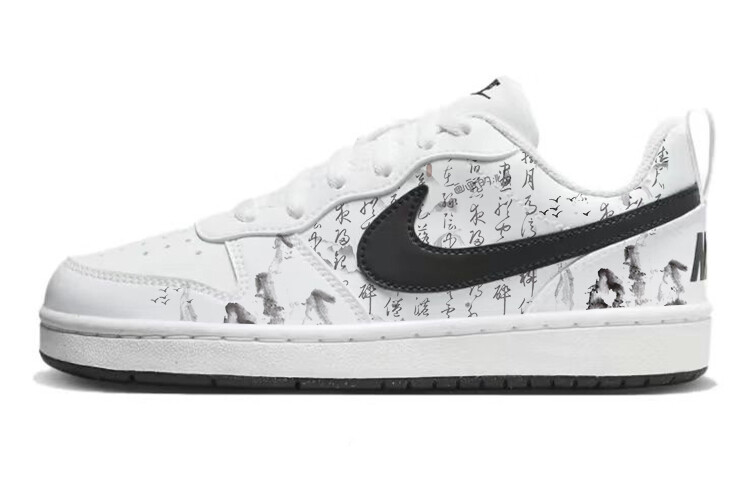 

Кроссовки Nike Court Borough Skateboard Shoes Women's Low-Top White Black, Белый, Кроссовки Nike Court Borough Skateboard Shoes Women's Low-Top White Black