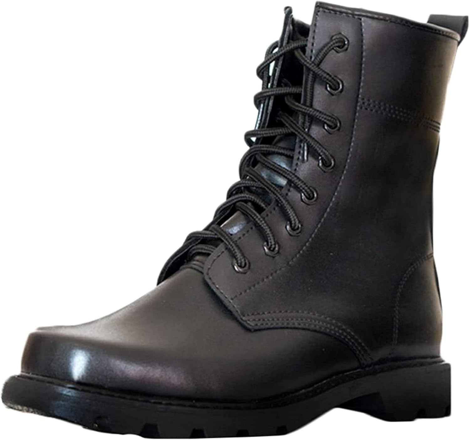 

Мужские деловые кожаные ботинки Yiozoi, британский стиль, мужские шнурованные повседневные ботинки до голени, противоскользящие, черный