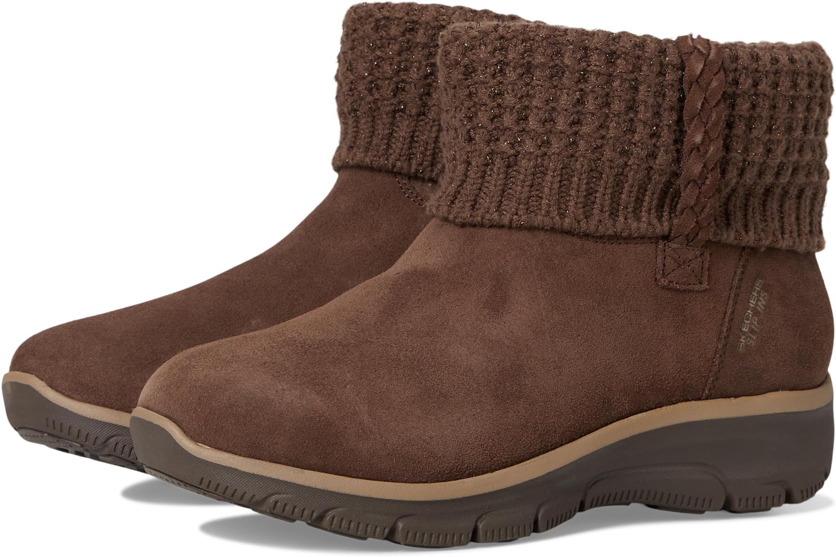 Ботинки SKECHERS Women's Easy Going - Cozy Lovin Hands Free Slip-ins, Chocolate