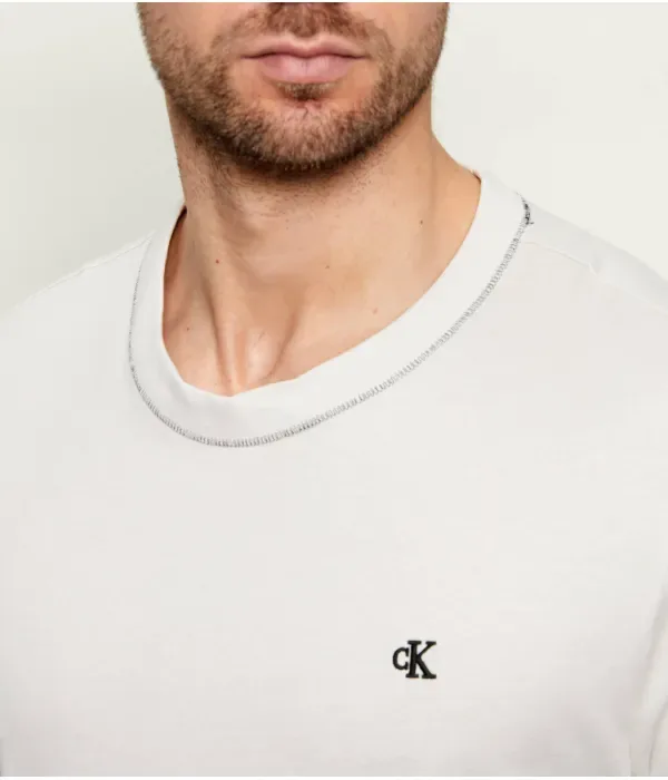 Футболка classic fit Calvin Klein, бежевый — фото 4