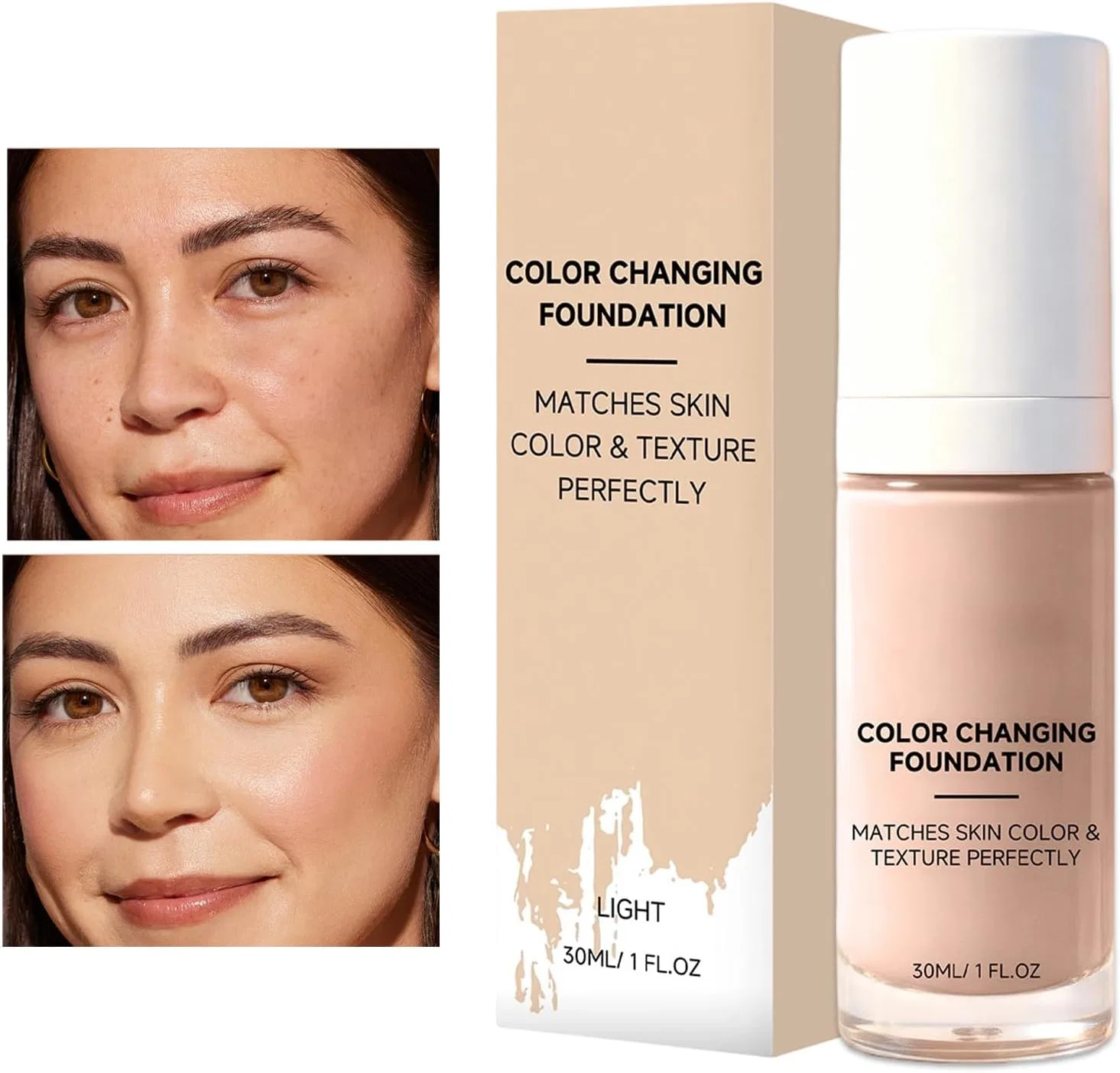 Тональное средство Color Change Foundation увлажняющее, No brand, 1 шт, светло-желтый
