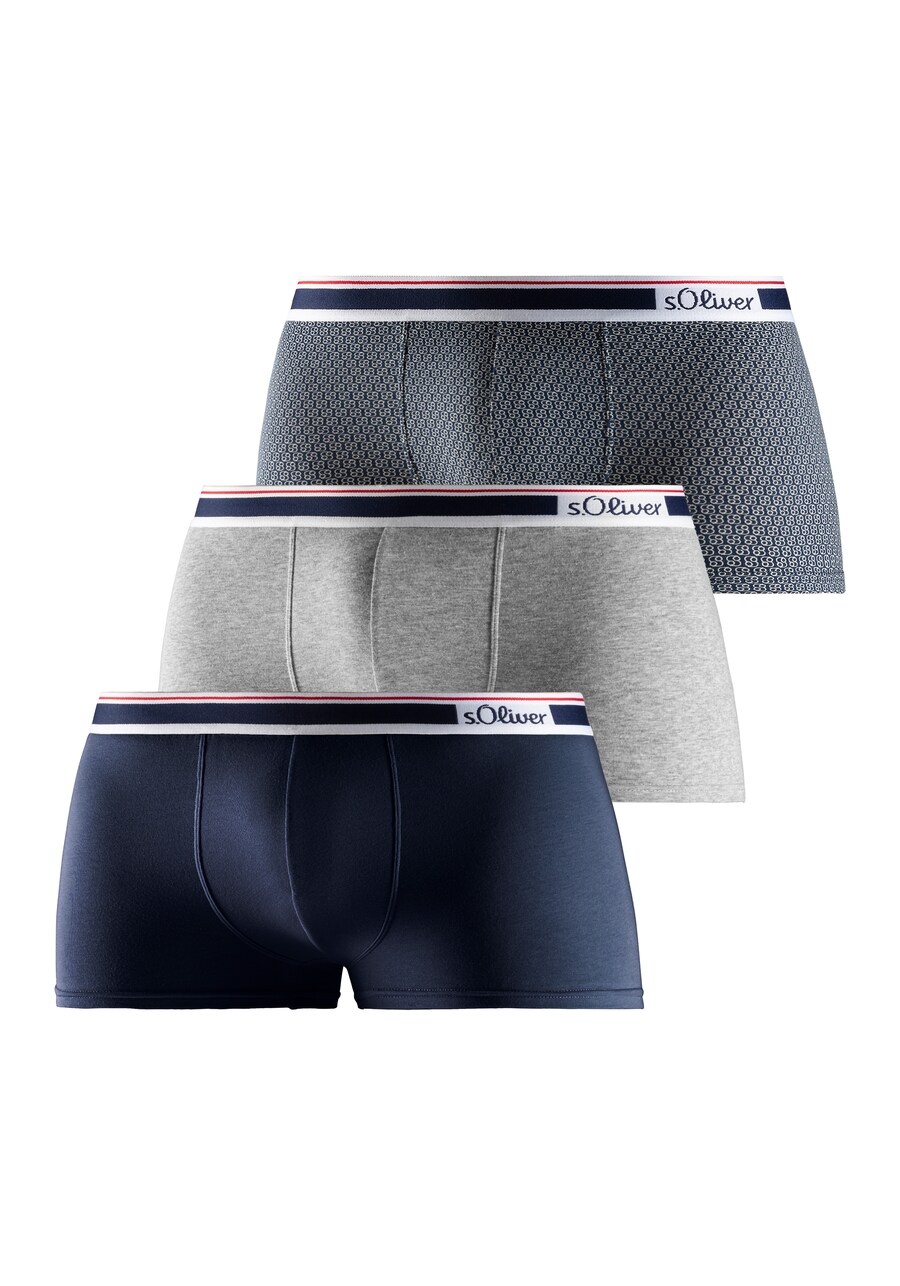 

Трусы s.Oliver Boxer shorts, цвет navy/mottled grey