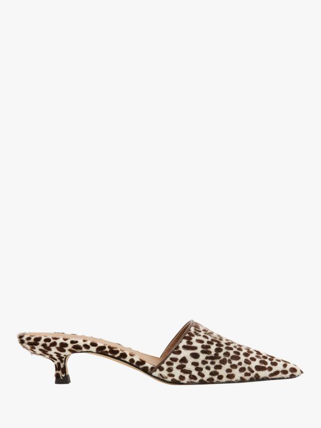 Noomi кожаные босоножки на каблуке kitten heel Flattered, Off White/Brown