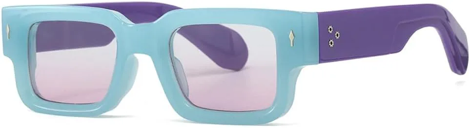 

Солнцезащитные очки UV400 - Rivet Jelly Color Punk Gradient Color для женщин и мужчин, для бега и занятий спортом на открытом воздухе generic, Blue Purple