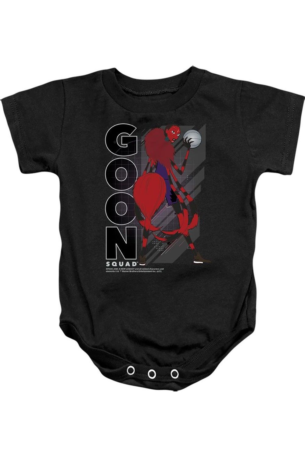 

Детский комбинезон «Арахнека» из фильма «Космический джем 2» на кнопках Gildan, черный