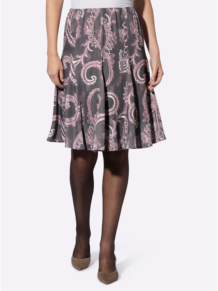 

Юбка-слип с принтом антрацитово-лилового цвета Heine