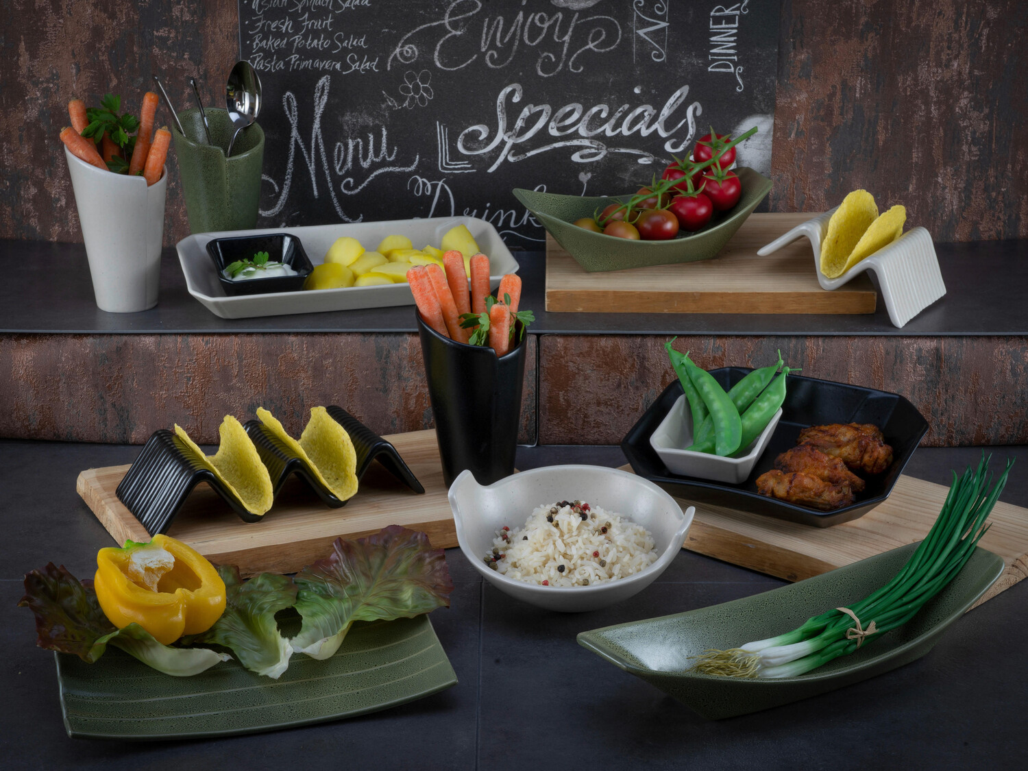 

Керамический керамогранит dip bowl set Creatable, зеленый