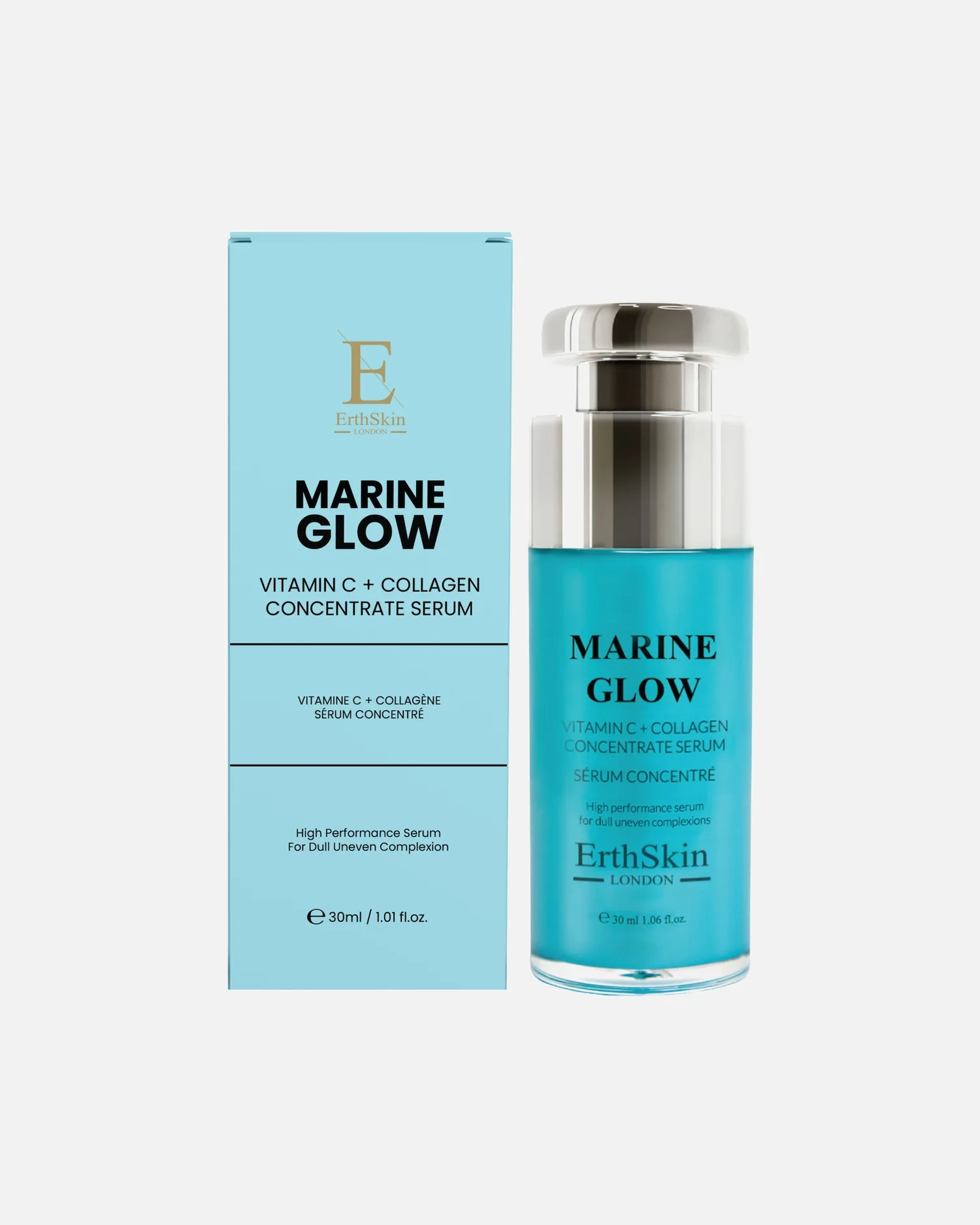 Сыворотка ErthSkin London — Коллагеновая Marine Glow с витамином С + концентрат коллагеновой сыворотки, 30 мл