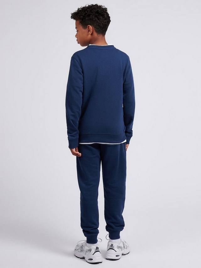 Детский комплект из хлопкового худи и джоггеров New Balance, Nb Navy — фото 3