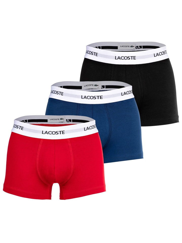 

Трусы боксеры Lacoste, цвет rot/blau/schwarz