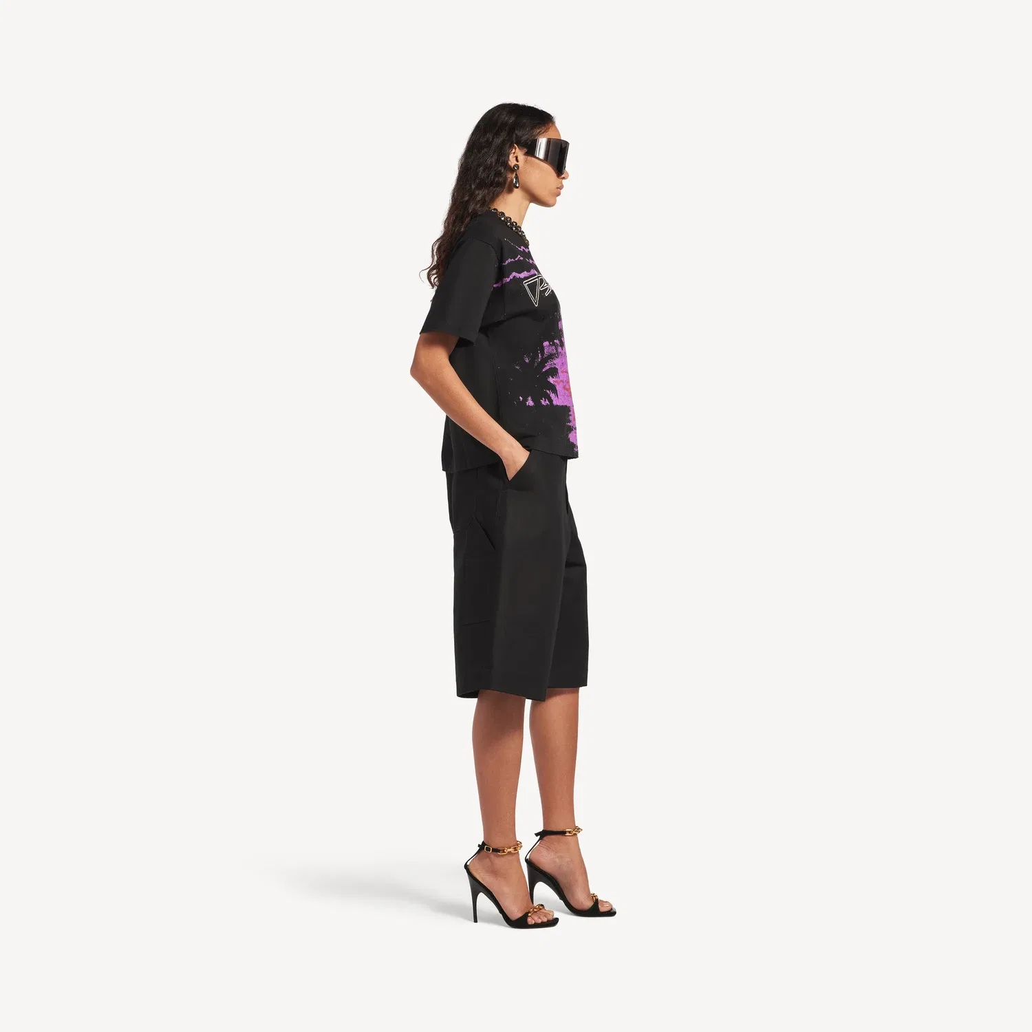 Женская футболка Dream Medium Fit черного цвета Balenciaga — фото 3