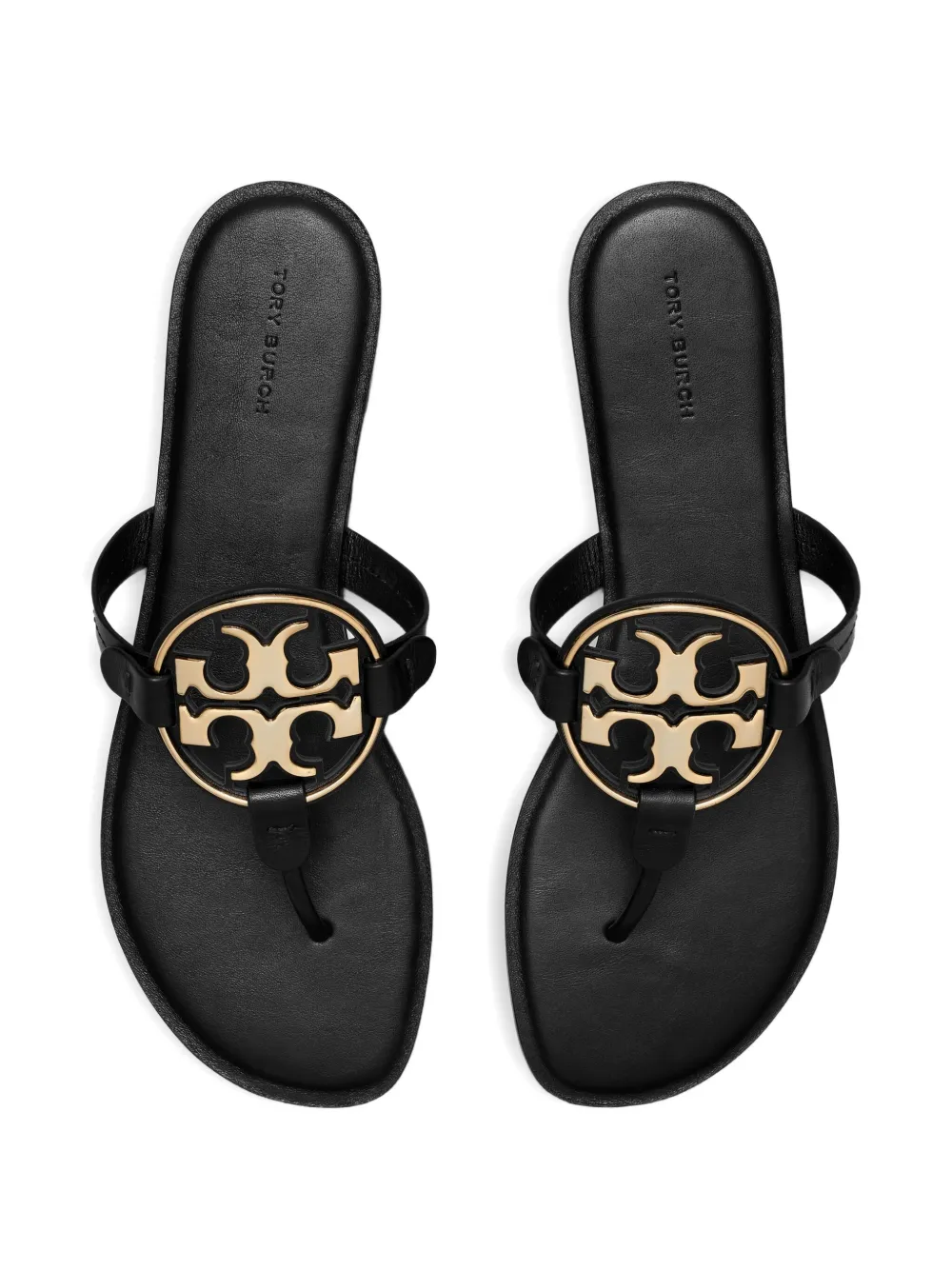 Сандалии Miller с Т-образным ремешком и логотипом Tory Burch, черный — фото 3