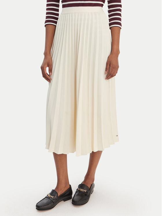 

Плиссированная юбка regular fit WW0WW48538 Tommy Hilfiger, экрю