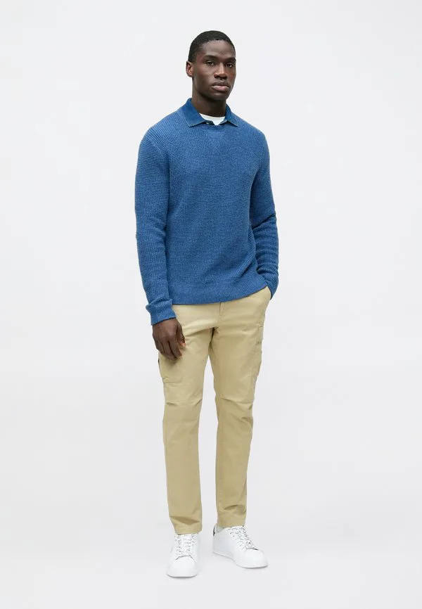 Вафельный шерстяно-хлопковый свитер-джемпер Polo Ralph Lauren, Sea Salt Blue — фото 2