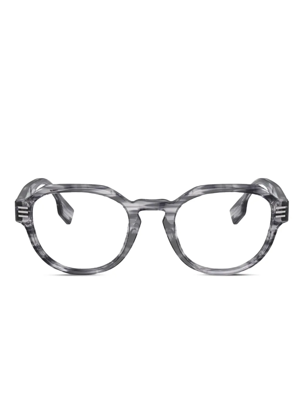 

Очки в круглой оправе с узором Burberry Eyewear, серый
