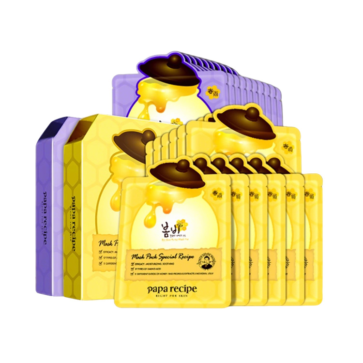 

Papa Recipe Yellow Purple Spring Rain Mel Set увлажняющие маски для лица 25 г/шт * 10 шт/коробка * 2